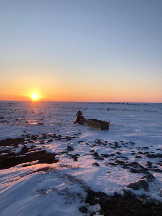 Sunset over the land in Eeyou Istchee