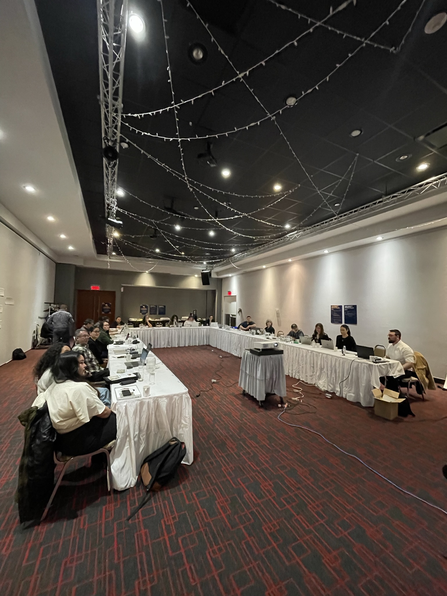 Members of the Aashukin Advisory Committee meeting in Val-d'Or